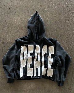 Sudadera con Capucha para Hombre Más Vendida, Diseño Único, Bordado Desgastado, Pedrería en Toda la Superficie, Sudadera con Capucha para Invierno, MOQ Bajo, Venta al por Mayor - Product Image 5