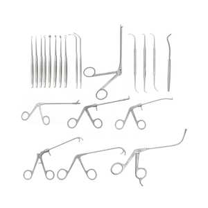 Ensemble d'instruments chirurgicaux ORL complet en acier inoxydable allemand avec poignées en plastique - Product Image 1