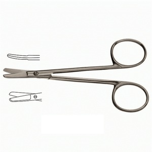 Ciseaux nasaux Cottle Bulldog légèrement incurvés en acier inoxydable, ensemble d'instruments chirurgicaux manuels - Product Image 3