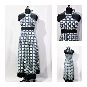Robe en coton léger pour femmes, design bohème vintage, logo personnalisé, vêtements de plage d'été, top tissé naturel imprimé OEM Y2K - Product Image 3