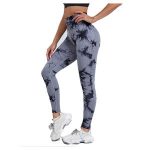 Ropa deportiva ligera personalizada para mujer, mallas de entrenamiento con glúteos fruncidos, pantalones de cintura baja para gimnasio, mallas de Yoga sin costuras - Product Image 1