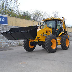 Chargeuse-pelleteuse tout-terrain de haute qualité à prix d'usine avec de grands pneus arrière, chargeuse à nivellement automatique et traction 4x4 pour terrains accidentés - Product Image 1