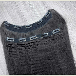 Haute Qualité CLIP IN Extensions De Cheveux Vietnamiens Vierge Cuticule Humaine Alignée Double Dessiné Doux Soyeux Texture Usine Directe - Product Image 2