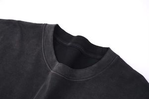 Coton lourd Logo hommes en détresse T-Shirt Boxy recadrée T-shirt Dtg imprimé surdimensionné personnalisé lavage à l'acide T-shirt - Product Image 3
