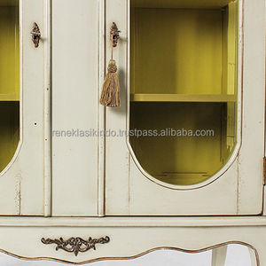 Living Room <b>Cabinets</b> For Sale, Model Number 5003 Made From Old Mahogany Wood With Transparent Glass Doors Modern Design - Product Image 2