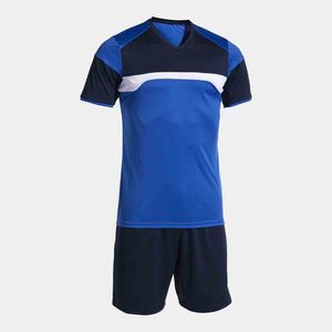 Uniforme de Fútbol Transpirable de Alta Calidad 100% Poliéster TESPOO SPORTS, Ropa de Equipo Azul, Conjuntos de Corte Automatizado Personalizados, Servicio OEM - Product Image 1