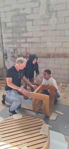 Sofá de patio de teca para exteriores, hecho en Indonesia, muebles de madera maciza - Product Image 3