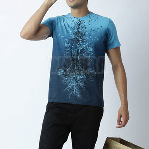 เสื้อยืดพิมพ์ลายโลโก้ตามสั่งสำหรับผู้ชาย ผ้าโพลีเอสเตอร์/คอตตอน แห้งเร็ว ระบายอากาศได้ดี ทรงปกติ สวมใส่สบาย - Product Image 5