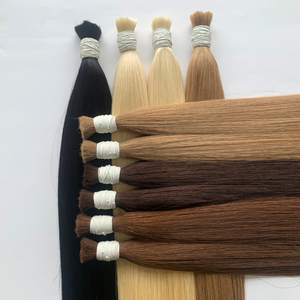 Extensiones de cabello a granel Remy ruso 8-40 ''Extensiones de cabello humano virgen de doble estiramiento Extensiones de cabello humano a granel de alta calidad - Product Image 2