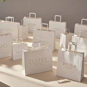 Bolsa de Papel Kraft Ecológica, Resistente y de Alta Calidad con Asa Plana de Algodón, Impresión Digital de Grado Alimenticio - Product Image 4