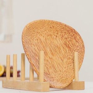Assiette de présentation en bois moderne avec incrustations Assiette de service en fruits Assiette ronde en bois d'acacia pour collation alimentaire - Product Image 4