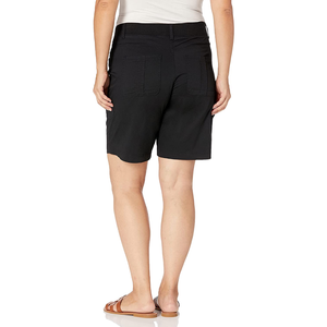 Shorts amples pour femmes en cuir baggy à jambe large de couleur unie à taille haute à la mode - Product Image 6