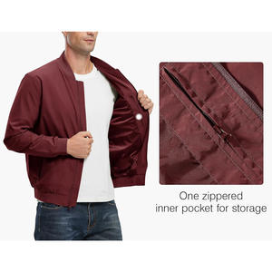 Men Customizable Bomber Jacket For Winter With <b>Padded</b> Sleeves Rib Knit Hem Reliable Zipper And Full Oem Odm Manufacturing - Product Image 6
