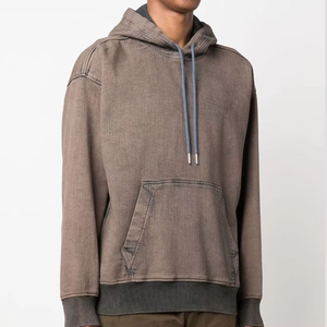 Sweat à capuche délavé effet soleil, tissu polaire doux, imprimé, mode décontractée, sweat à capuche délavé effet soleil, coton - Product Image 4