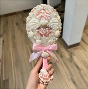 <b>Handheld</b> Seashell Hand <b>Mirror</b> Handmade Vietnam For Beauty And Travel - Product Image 4