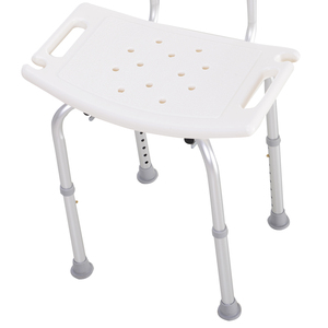 HOMCOM-Asiento de ducha con respaldo, silla de ducha ajustable en altura, antideslizante, 8 posiciones - Product Image 4