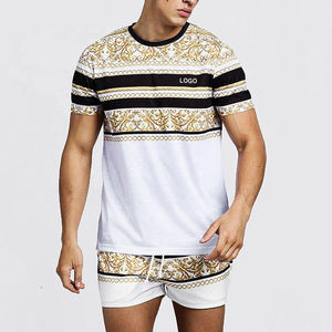 Chándal deportivo de verano de manga corta de talla grande para hombre de alta calidad, ropa de playa, conjuntos gemelos con camiseta y pantalones cortos - Product Image 2