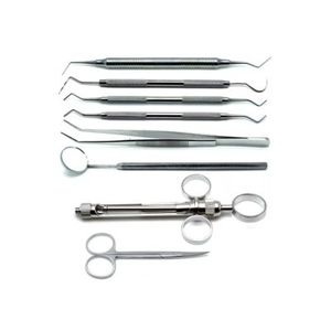 Ensemble de qualité supérieure de 8 instruments de configuration de plateau de préparation de couronne dentaire en acier inoxydable Source d'alimentation manuelle - Product Image 6