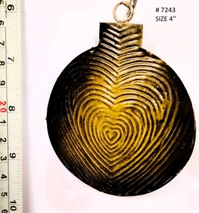 Ornement suspendu en forme d'arbre de Noël métallique double face Accessoires décoratifs pour la maison Décoration de Noël - Product Image 3