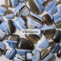 Lot en gros de cabochons d'opale bleue naturelle, pierres précieuses en vrac pour bijoux en fil, pierres précieuses de guérison, origine États-Unis, pierre d'opale