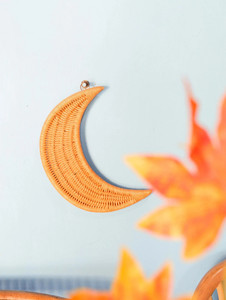 อุปกรณ์ตกแต่งผนังห้องเด็กเล่นหวายหวายรูปพระจันทร์ไม้ไผ่หวายตกแต่งผนังลายต้นไม้แขวนผนัง - Product Image 2