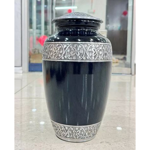 Modern American Style Home Decorative Aluminium Cremation Urns Funeral Jewelry <b>for</b> Human <b>Ashes</b> Funerals and Memorials - Product Image 1