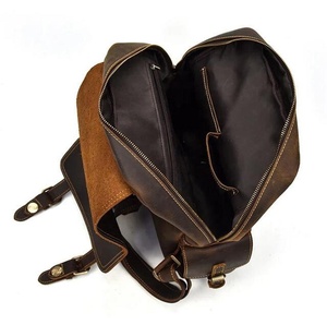 Unisex High Quality Genuine Leather <b>Student</b> Professional Camera <b>Backpack</b> Adventure/Candy OEM FBA Zipper <b>Backpack</b> 20-36L Seven - Product Image 5