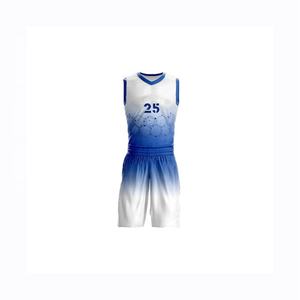 Ensembles d'uniformes de basket-ball unisexe sans manches sublimés gilet de basket-ball stretch de haute qualité avec short - Product Image 1