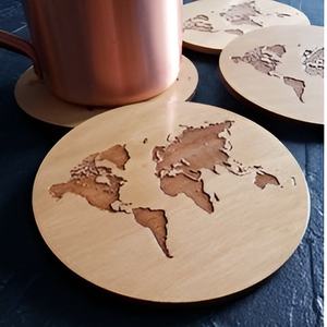Posavasos de piedra de madera hexagonales redondos cuadrados naturales de lujo al por mayor personalizados modernos para bebidas posavasos gratis - Product Image 2