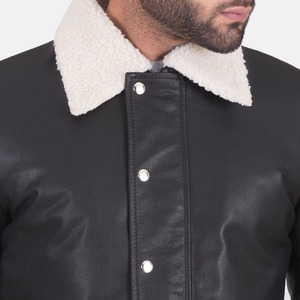 Veste en cuir 100% pour hommes, vêtements de rue décontractés de taille plus pour l'hiver, logo personnalisé, impression par sublimation, veste en cuir de vachette pour hommes - Product Image 4