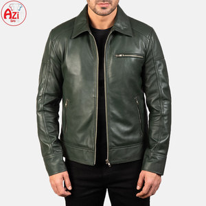 Chaqueta de cuero de piel de vaca para hombre directa de fábrica 2025 invierno cuello alto logotipo frontal a prueba de viento y transpirable - Product Image 1