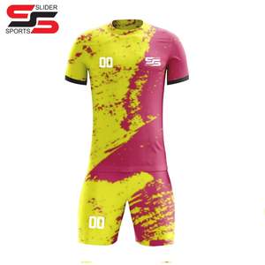 Camiseta de fútbol transpirable personalizada, Conjunto de camiseta de fútbol Deportivo para hombres, kit de uniforme de entrenamiento de fútbol de secado rápido - Product Image 3