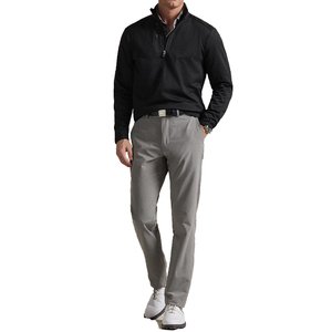 Sweat-shirt à col rond à manches longues pour homme, coupe classique premium, jersey extensible, fermeture éclair, hiver, léger, mélange de coton - Product Image 5