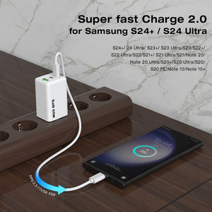 Cargador GaN de 65W con 3 Puertos, Cargador Rápido para iPhone, Samsung, Adaptador Universal USB C para Teléfono Móvil, Portátil, PD 65W, Cargador de Pared Tipo C - Product Image 3