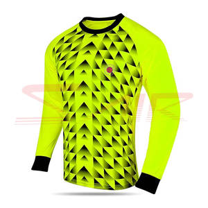 Ensembles de maillots de gardien de but de football à manches longues pour hommes en gros, logo personnalisé, nom de l'équipe, 100% polyester, vêtements de sport confortables - Product Image 4