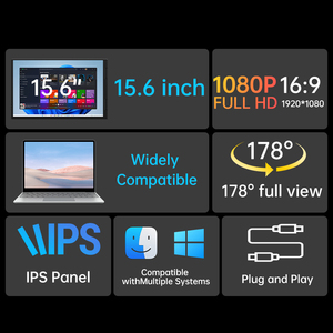 Eimio 15.6 ''ips tri-màn hình xách tay máy tính xách tay mở rộng màn hình với Type-<span class=keywords><strong>C</strong></span> giao diện 1080P Độ phân giải kinh doanh loạt - Product Image 6