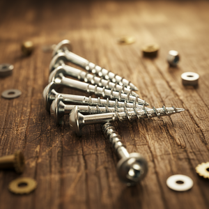 Tornillos Autorroscantes de Cabeza Plana, Rosca Gruesa, Acero al Carbono Clase 4, Métricos/Pulgadas, Recubrimiento de Zinc, para Madera y Plástico - Product Image 1