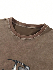 Camiseta estampada de algodón suave para hombre 100% lavado con ácido Impresión digital hecha en Pakistán - Product Image 4