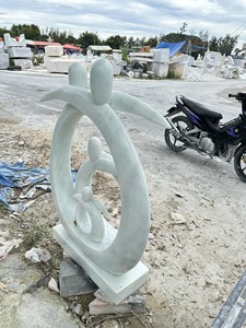 Oem New Top Durable trắng đá cẩm thạch tượng hiện đại ngoài trời trắng handcarved nghệ thuật Việt Nam trang trí trừu tượng với 1 năm bảo hành - Product Image 4