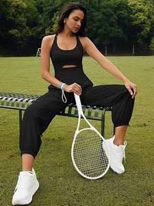 Seamless Fitness Jumpsuit for Women Sleeveless Stretch Workout Bodysuit, One Piece Yoga <b>Romper</b> Activewear - Product Image 5