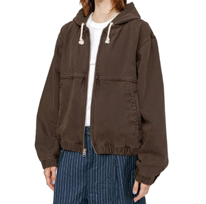 Chaqueta de trabajo con capucha lavada de lona resistente para hombre al por mayor de buena calidad, chaqueta de trabajo con forro acolchado 100% para hombre - Product Image 3