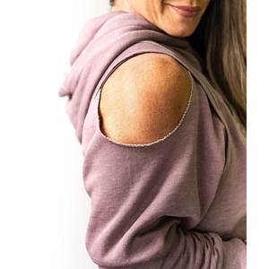 Vente en gros de pantalons de survêtement d'hiver écologiques avec logo personnalisé pour femmes ensembles de jogging à capuche en Offre Spéciale polaire épaisse ensembles de conception vierge unie - Product Image 5