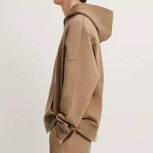 Sudadera con capucha de alta calidad para hombre, ropa de calle de algodón grueso, liso, sin cuerda, gran tamaño, sin hombro - Product Image 5
