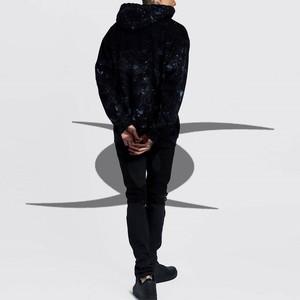 Sudaderas con capucha lavadas con ácido de moda, sudaderas con capucha de lana personalizadas de fabricante, sudaderas con capucha térmicas de gran tamaño de Terry francés desgastadas para hombres - Product Image 4