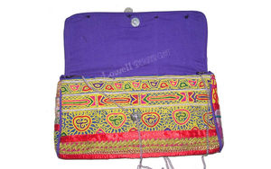 Bolso de mano tipo BANJARA bohemio con cierre de cremallera de gran capacidad, bolso bandolera portátil de algodón con bordado tribal étnico para mujer - Product Image 4