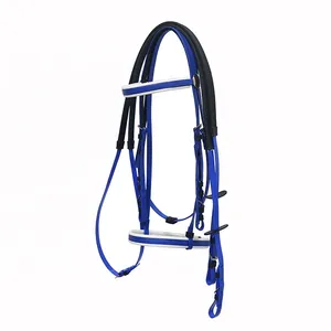 Brida Ecuestre de PU Innovadora para Caballos de Pakistán, Combinación de Brida Cruzada con Personalización Disponible, Modelo QHP-0684 de CALIDAD - Product Image 1