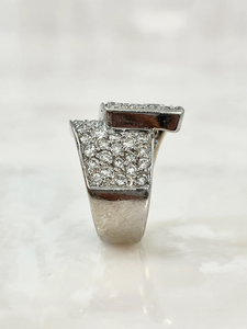 Anillo de racimo de diamantes naturales chapados en plata de ley 925, anillo de derivación superpuesto para joyería de moda para mujer - Product Image 3