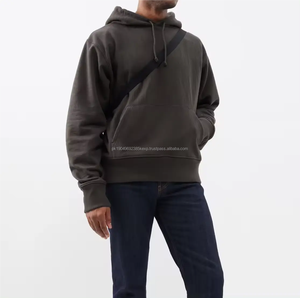 Sweat-shirt à capuche surdimensionné en coton lourd 400 g/m² personnalisé pour homme, coupe ample, cordon de serrage - Product Image 4