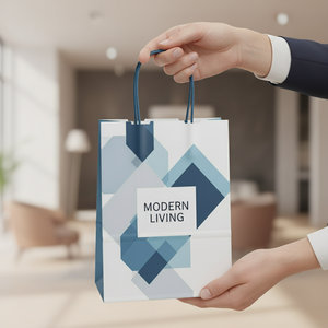 Bolsa de Compras de Papel de Arte de Lujo Personalizada, Ecológica y Reciclable para Empaque de Regalos de Moda y Promoción de Marca - Product Image 3