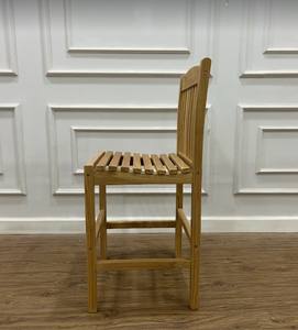 WOODEN <b>TEAK</b> WOOD BAR <b>CHAIR</b> GARDEN MADE IN INDONESIA - Product Image 4